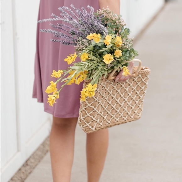 Dash of Pink Handbags - Diamond Weave Straw Bag